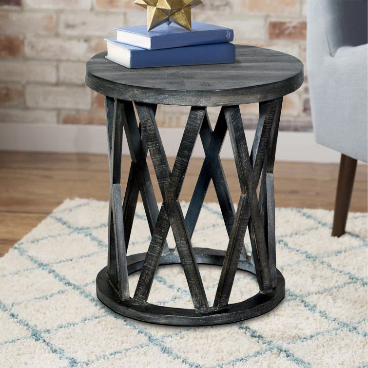 Gracie Oaks Kirkman 24'' Tall Solid Wood Frame End Table & Reviews